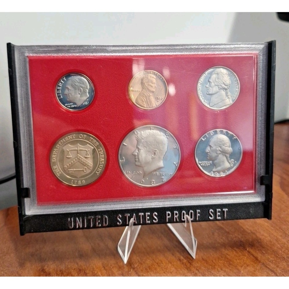 1982 S Proof Set U.S. Mint Clad Original Government Packaging OGP 5 coin set